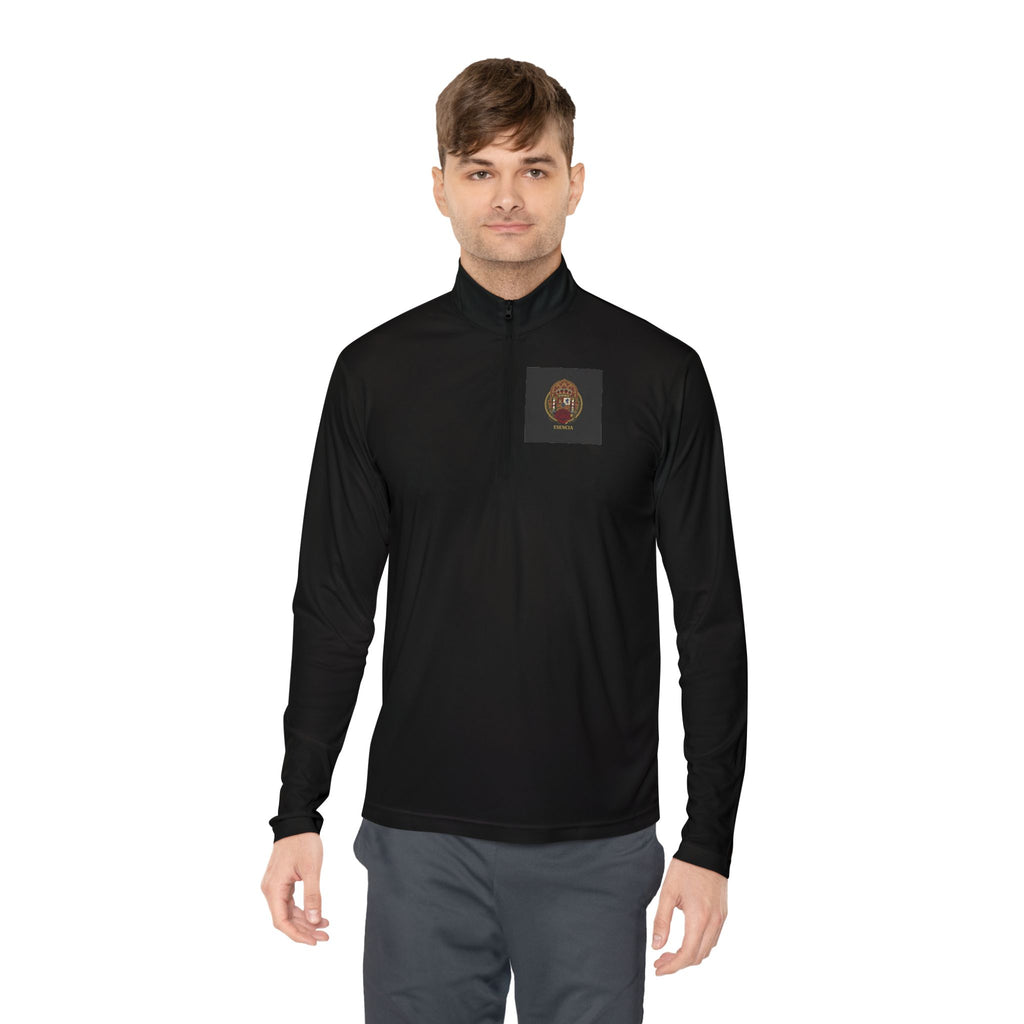 Spanish Heritage Quarter-Zip — Vintage Crest & Esencia Emblem