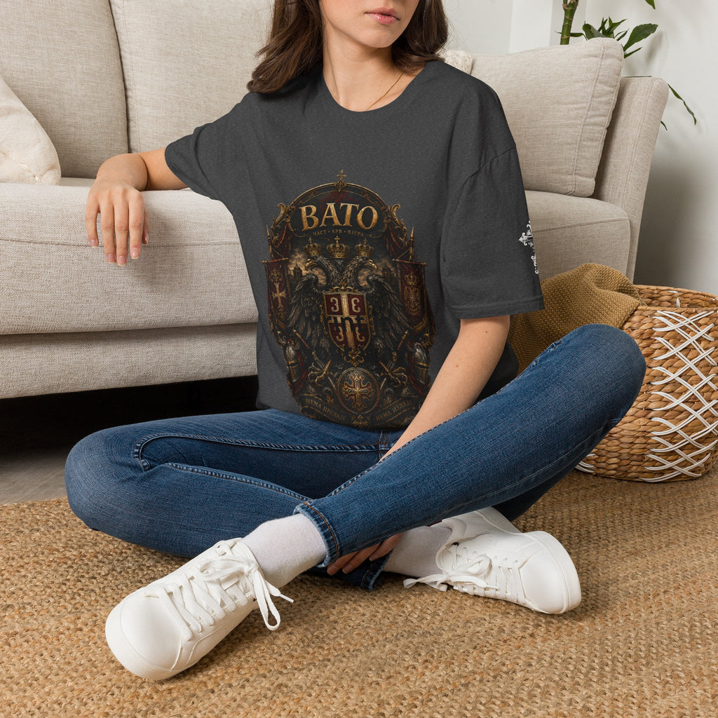 BATO Crest T‑Shirt — Vintage Heraldic Shield Graphic Tee