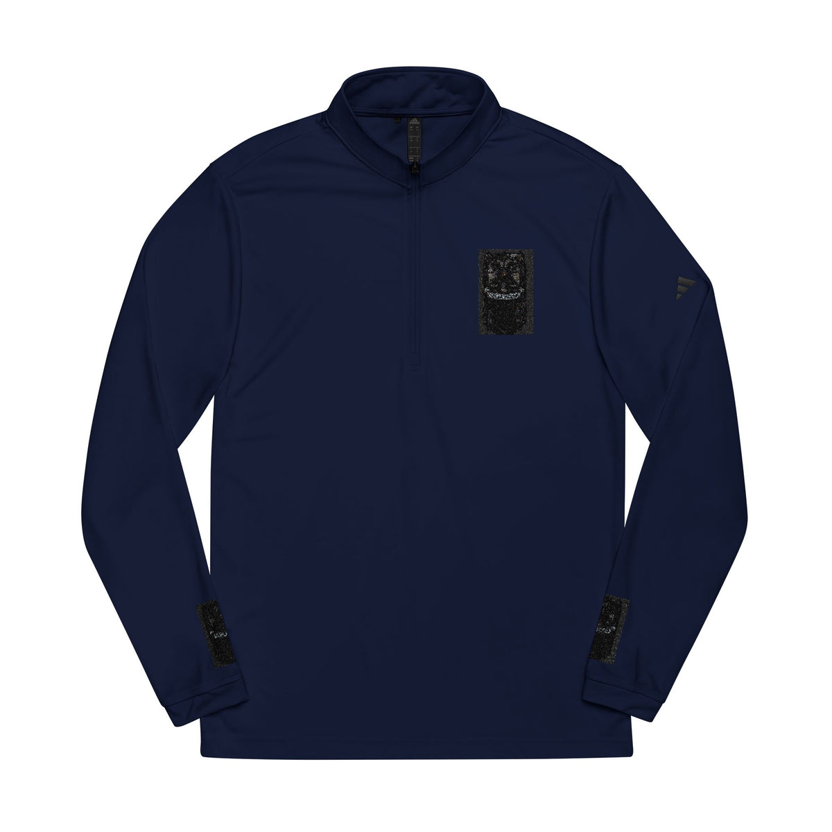 Embroidered adidas® Quarter-Zip Pullover — African Heritage-Inspired Athletic Top