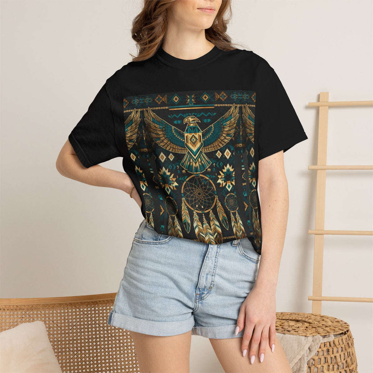 Native Dreamcatcher Eagle T-Shirt — Boho Tribal Graphic Tee