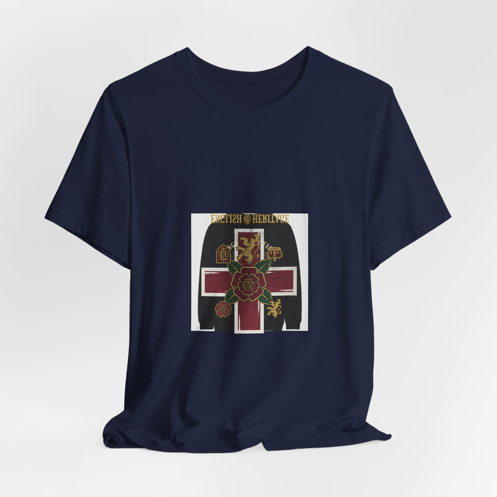 Medieval Rose Cross Tee — Vintage Heraldry Graphic T-Shirt