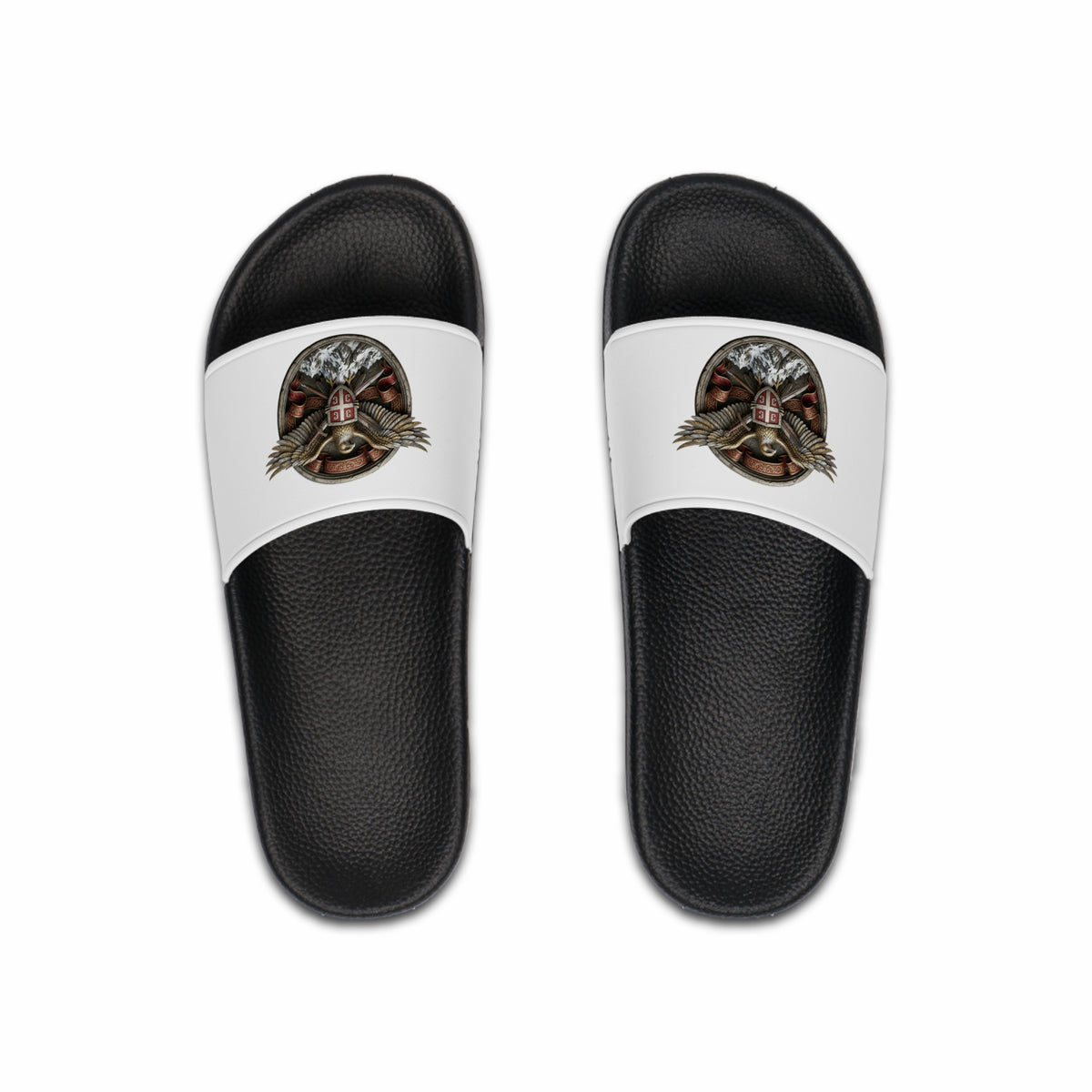 Patriotic Eagle Men’s Slide Sandals – Serbian Eagle Design