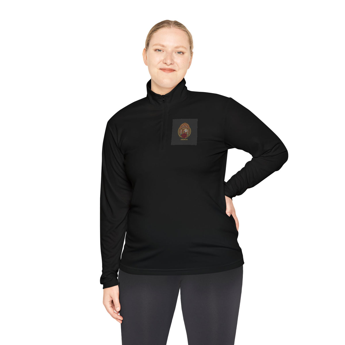 Spanish Heritage Quarter-Zip — Vintage Crest & Esencia Emblem