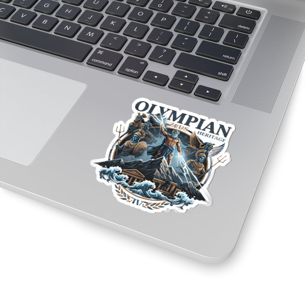 Olympian Heritage Zeus Sticker — Mythology Laptop Decal