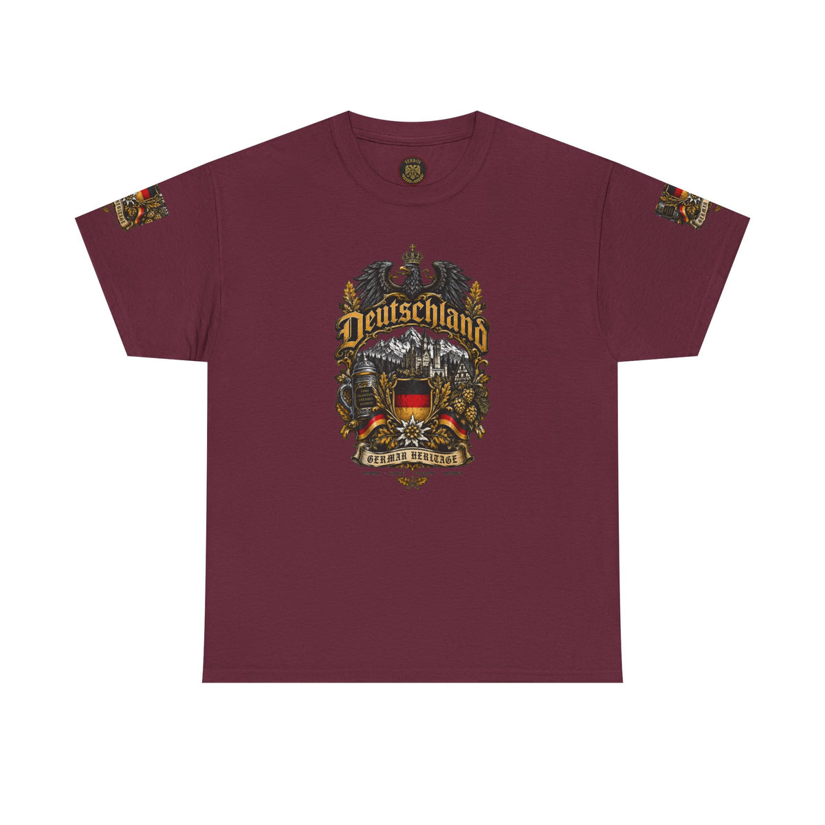 Deutschland Crest T-Shirt — Vintage German Flag Coat of Arms Tee