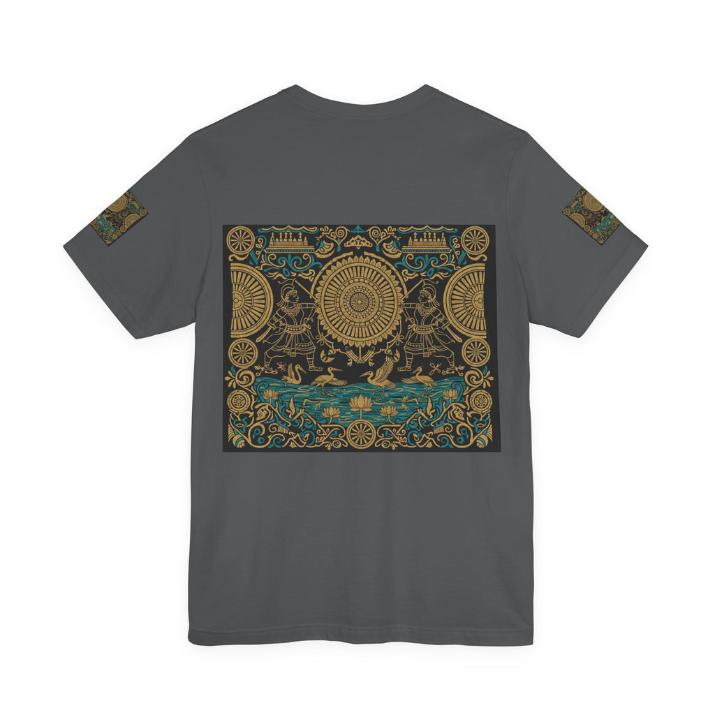 Kalinga Empire & Sambalpuri T‑Shirt — Boho Celestial Tee with Zodiac Motif