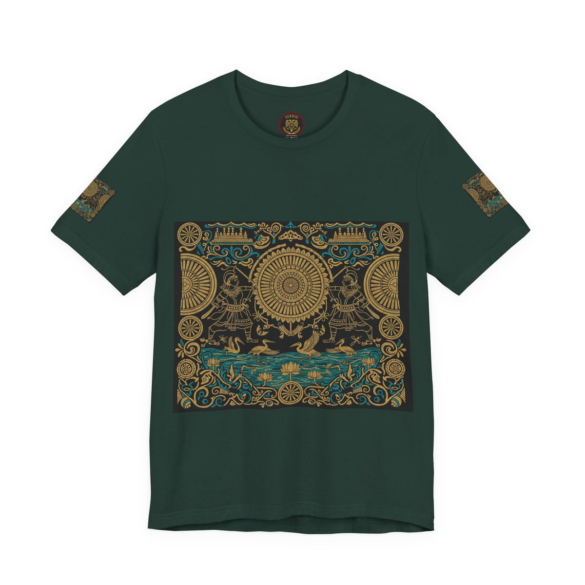 Kalinga Empire & Sambalpuri T‑Shirt — Boho Celestial Tee with Zodiac Motif