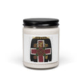 Heritage Crest Soy Candle — 9oz Scented Jar (Rose Cross & Lion Emblem)
