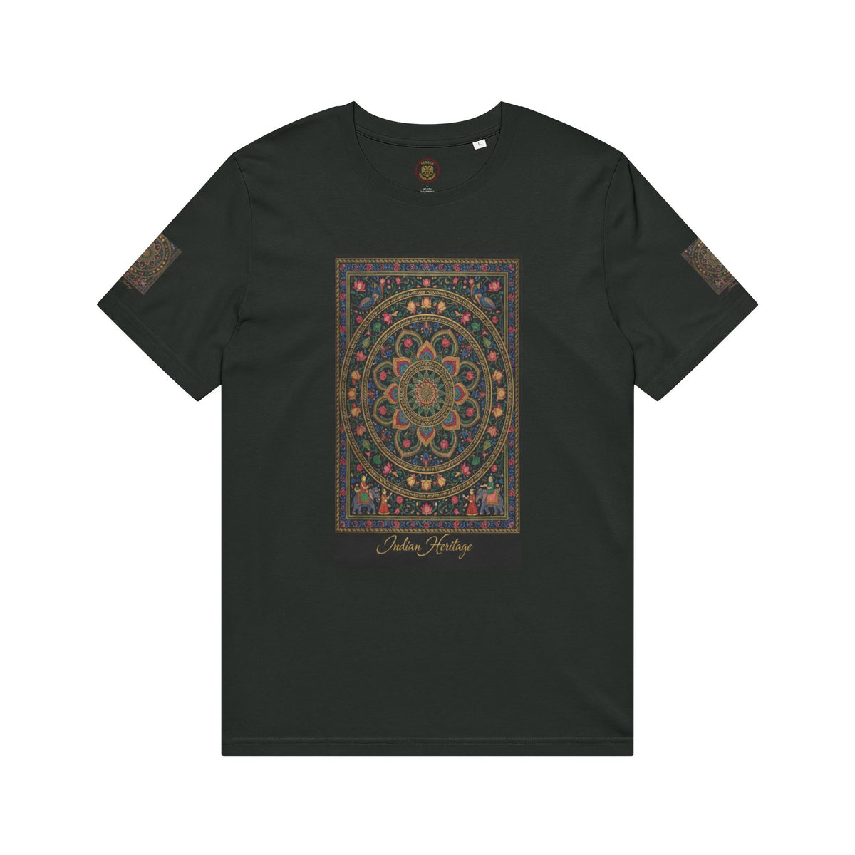 Mughal Miniature T‑Shirt — Vintage Floral Mandala Graphic Tee