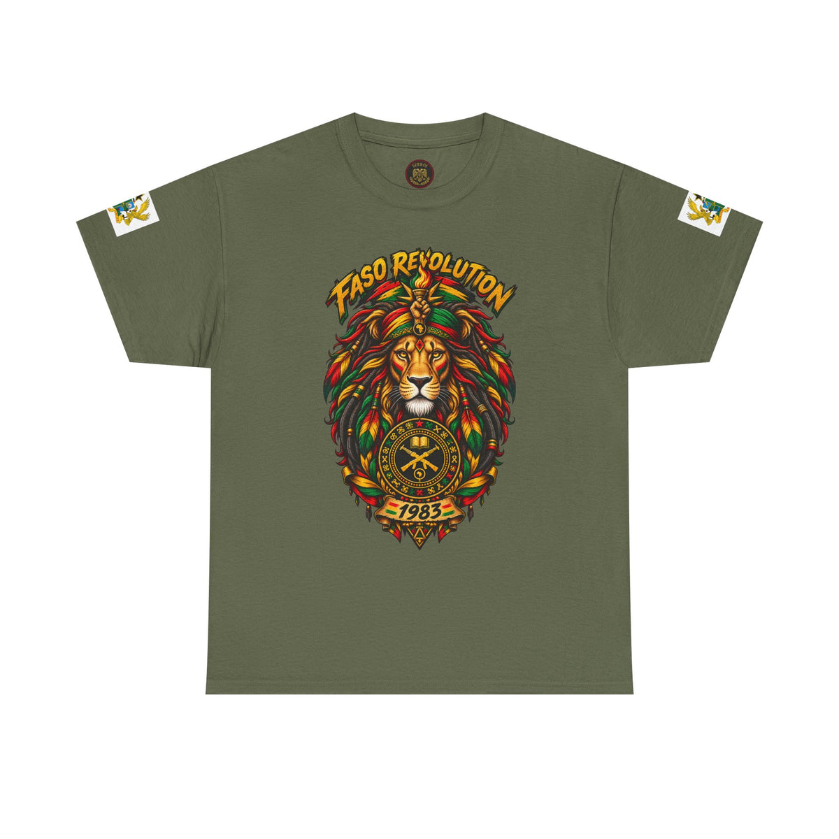 Faso Lion Revolution Tee — Reggae Lion Graphic T-Shirt