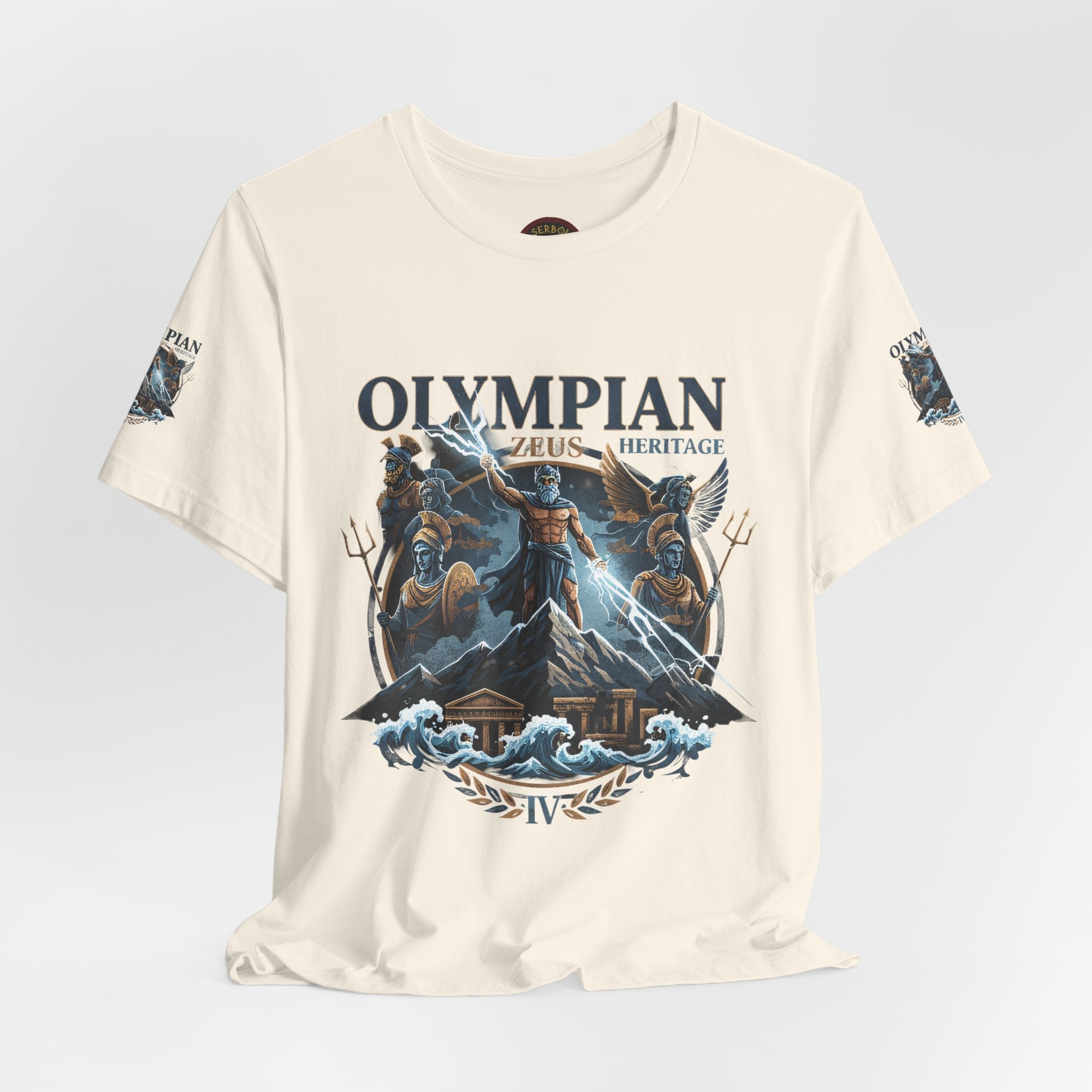 Olympian Zeus Heritage Tee — Mythology Graphic T-Shirt