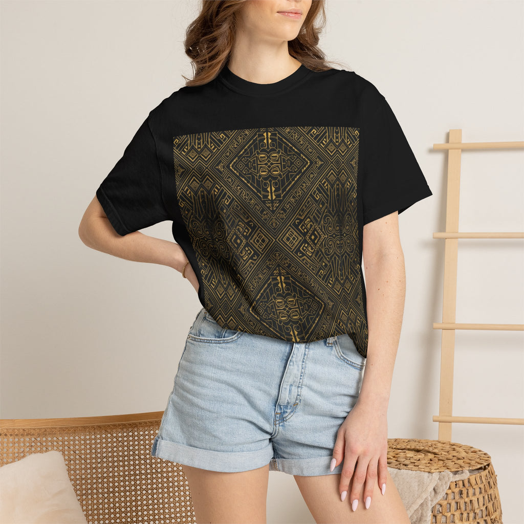 Maori Ethnic Print T‑Shirt — Vintage Tribal Pattern Tee