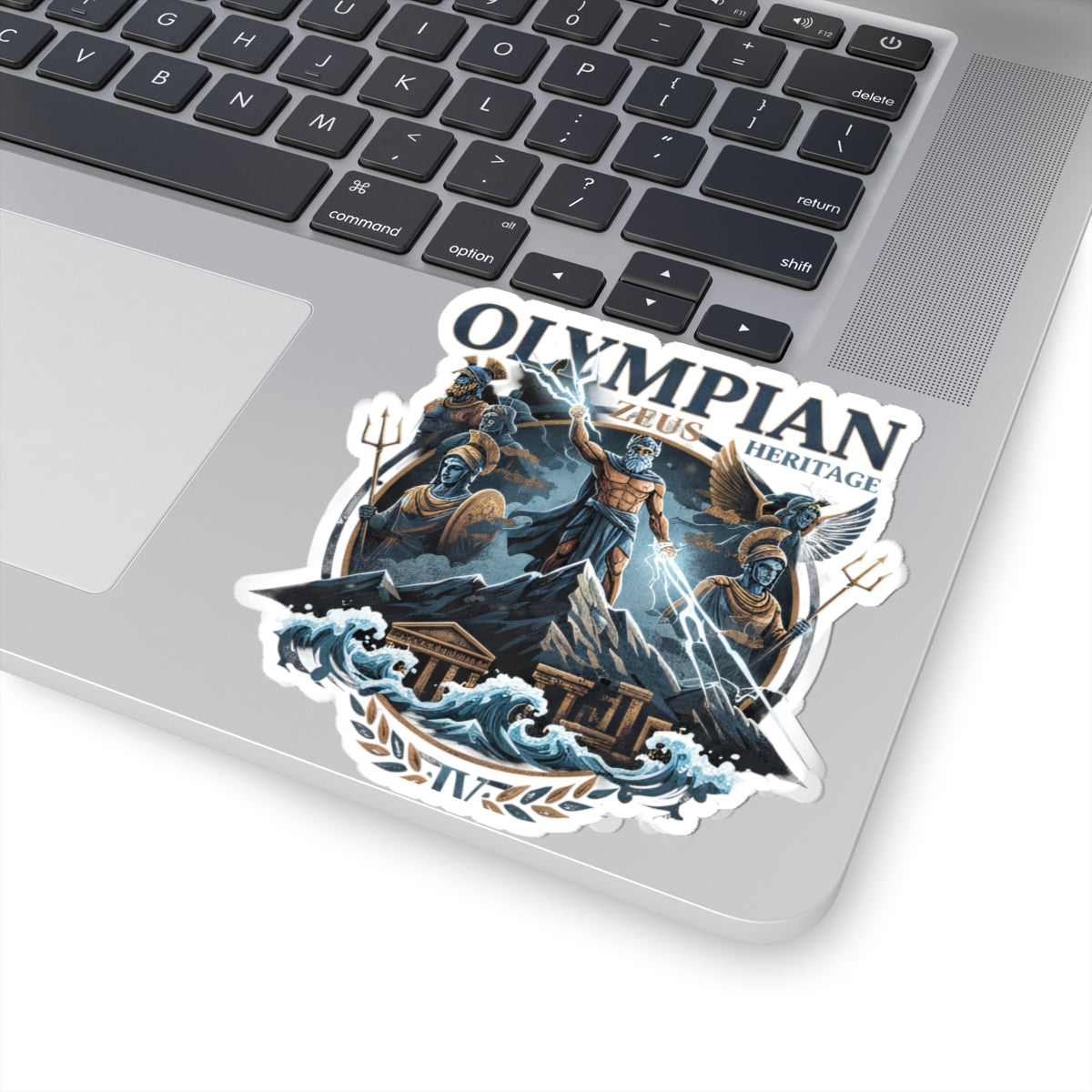 Olympian Heritage Zeus Sticker — Mythology Laptop Decal
