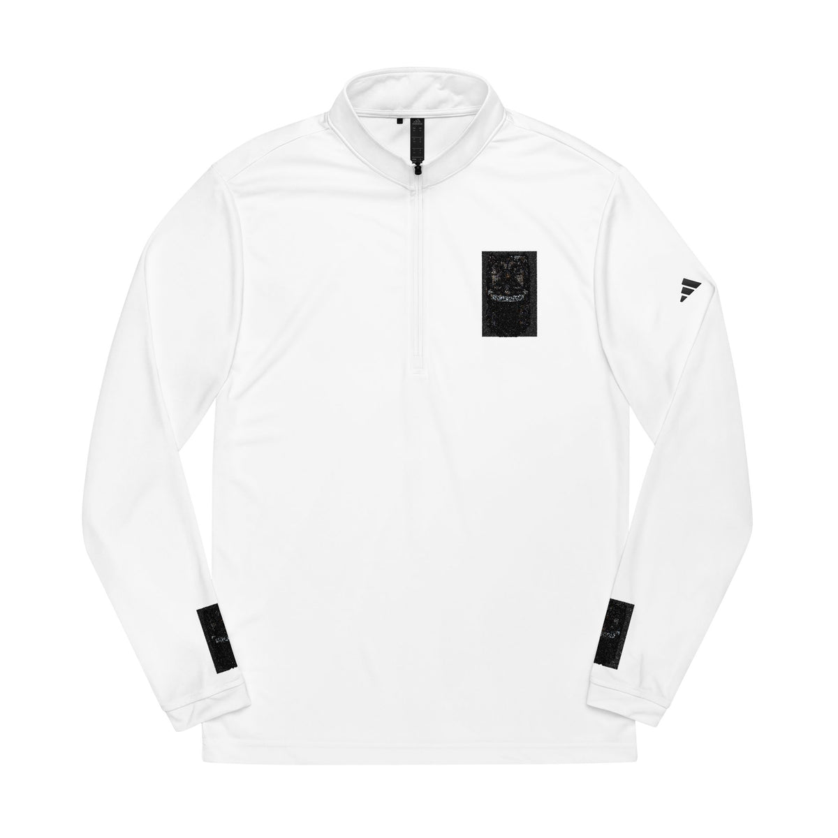 Embroidered adidas® Quarter-Zip Pullover — African Heritage-Inspired Athletic Top