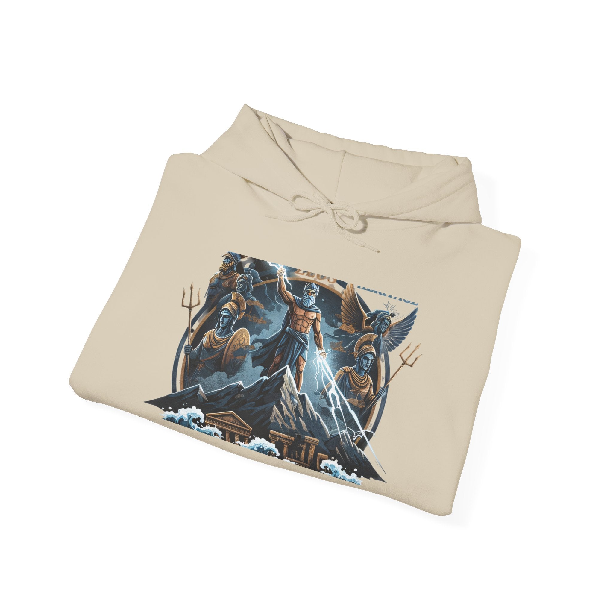 Viking Storm God Hoodie — Norse Thor Poseidon Trident Mythic Sweatshirt