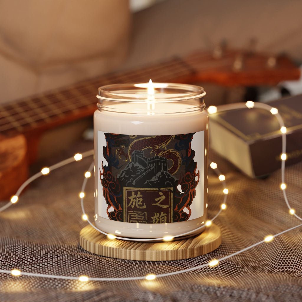 Dragon Crest Soy Candle — 9oz Scented Jar Candle with Asian-Inspired Label