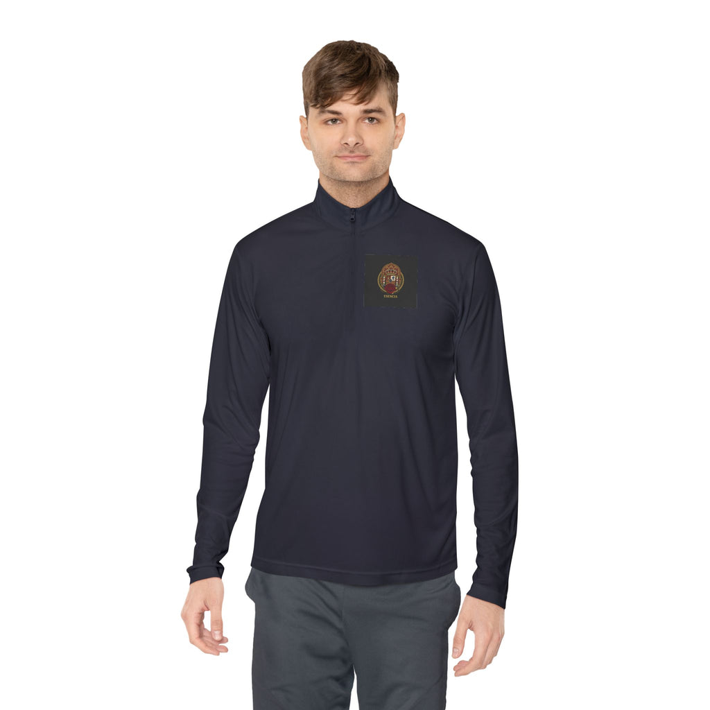 Spanish Heritage Quarter-Zip — Vintage Crest & Esencia Emblem