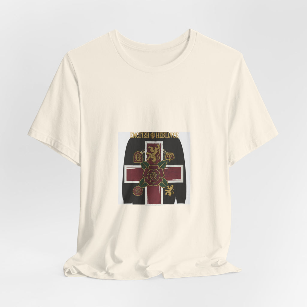 Medieval Rose Cross Tee — Vintage Heraldry Graphic T-Shirt