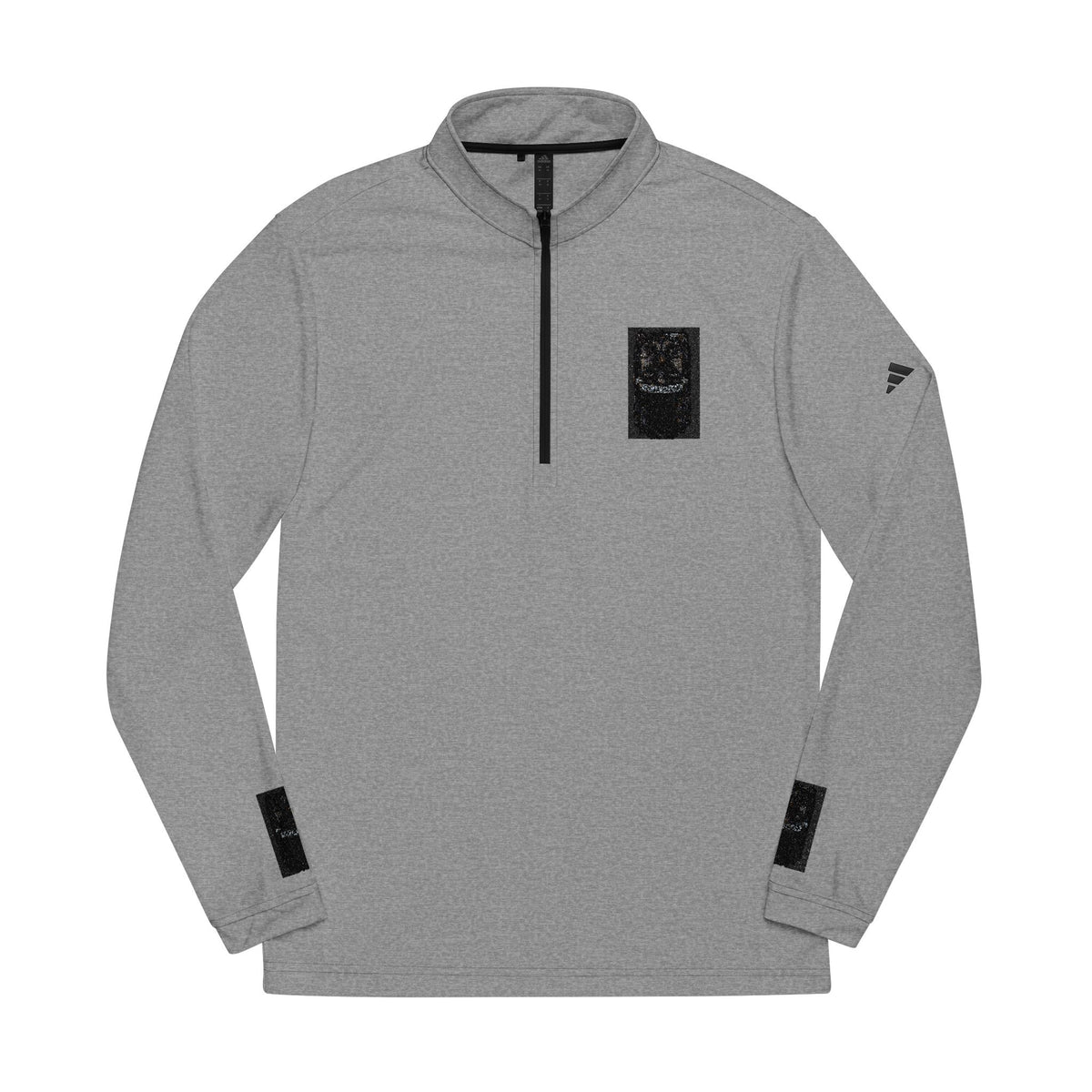 Embroidered adidas® Quarter-Zip Pullover — African Heritage-Inspired Athletic Top