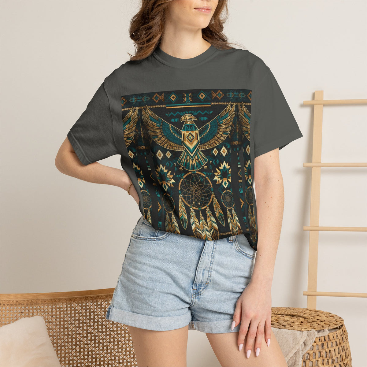 Native Dreamcatcher Eagle T-Shirt — Boho Tribal Graphic Tee