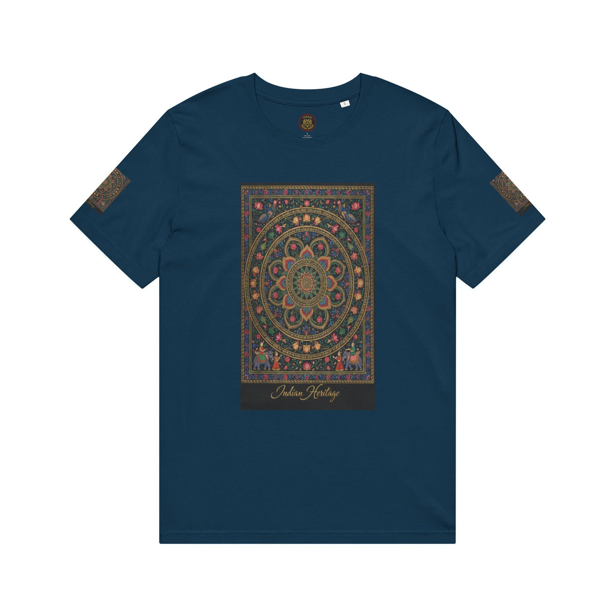 Mughal Miniature T‑Shirt — Vintage Floral Mandala Graphic Tee