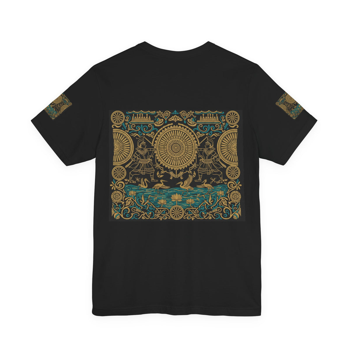 Kalinga Empire & Sambalpuri T‑Shirt — Boho Celestial Tee with Zodiac Motif